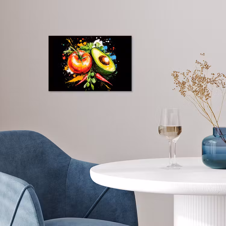 Poster - Tomaat - Avocado - Peper - Graffiti - Verf - Modern — 4