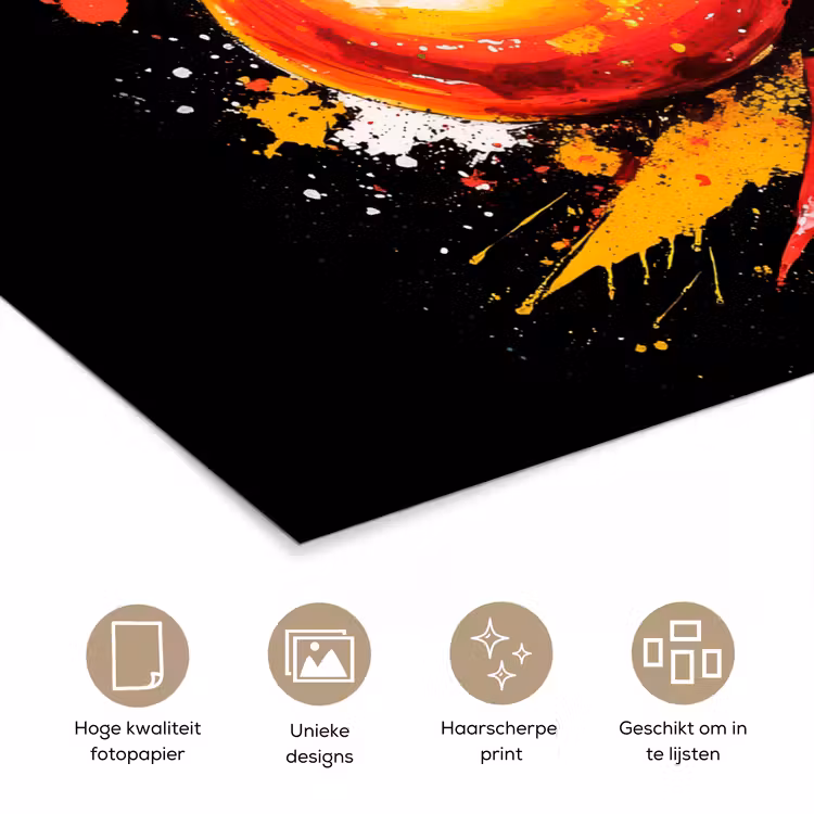 Poster - Tomaat - Avocado - Peper - Graffiti - Verf - Modern — 5