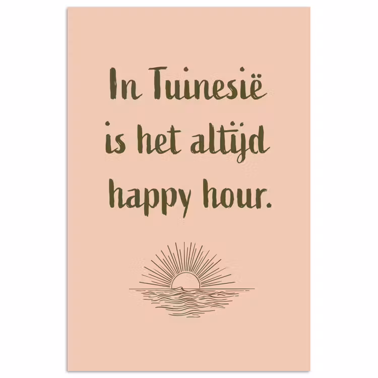 Poster - Tuin - Roze - Quote - Zon — 1
