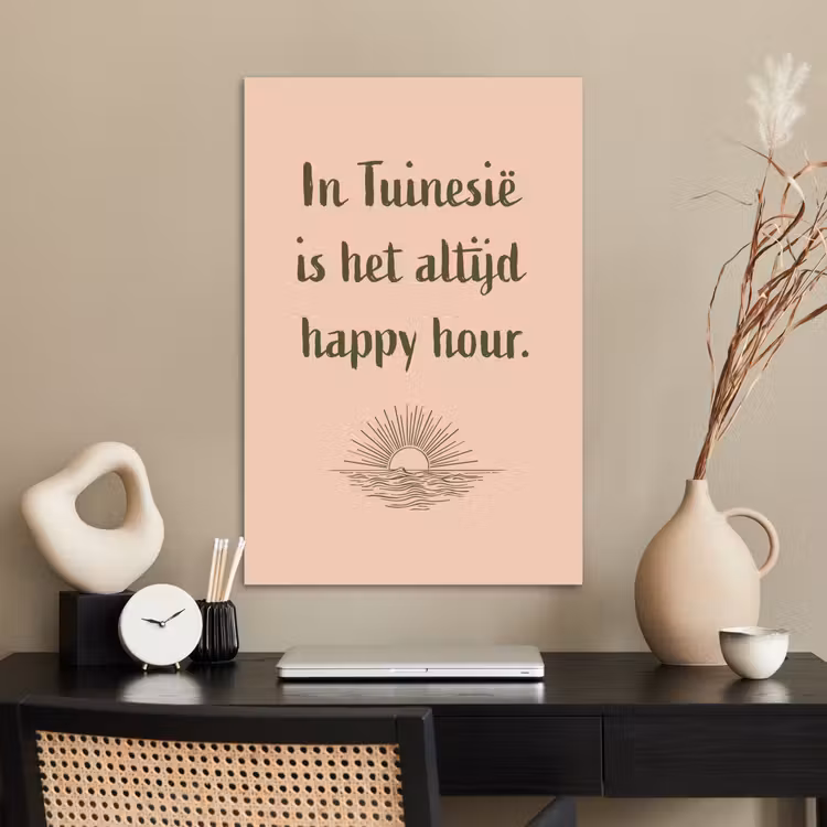 Poster - Tuin - Roze - Quote - Zon — 2