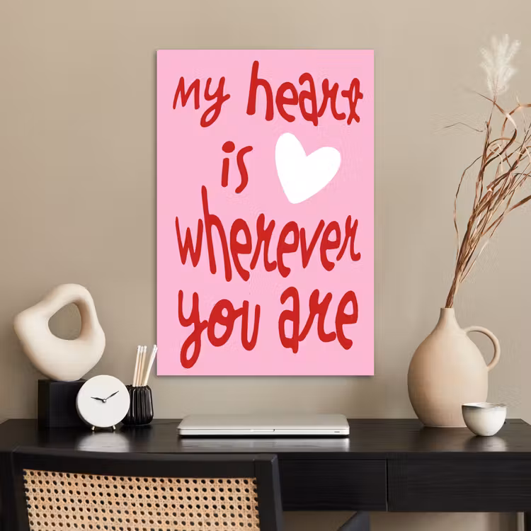 Poster - Valentijn - Hart - Liefde - Roze — 2