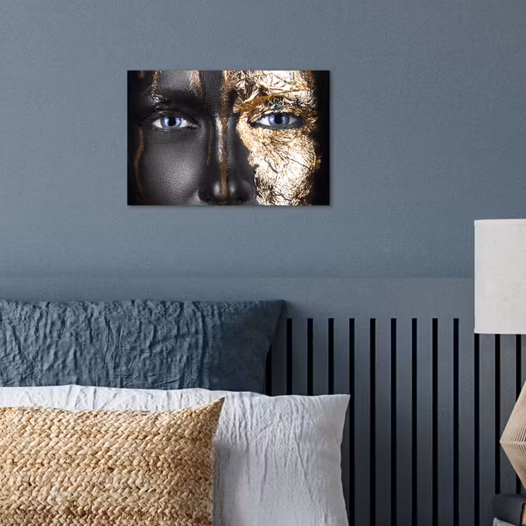 Poster - Vrouw - Bladgoud - Zwart - Goud - Luxe — 3