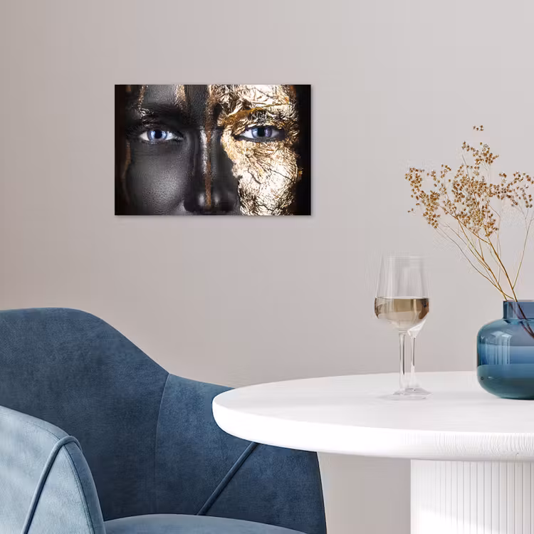 Poster - Vrouw - Bladgoud - Zwart - Goud - Luxe — 4
