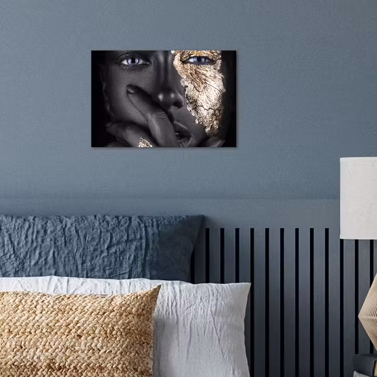 Poster - Vrouw - Goud - Zwart - Schmink - Luxe — 3