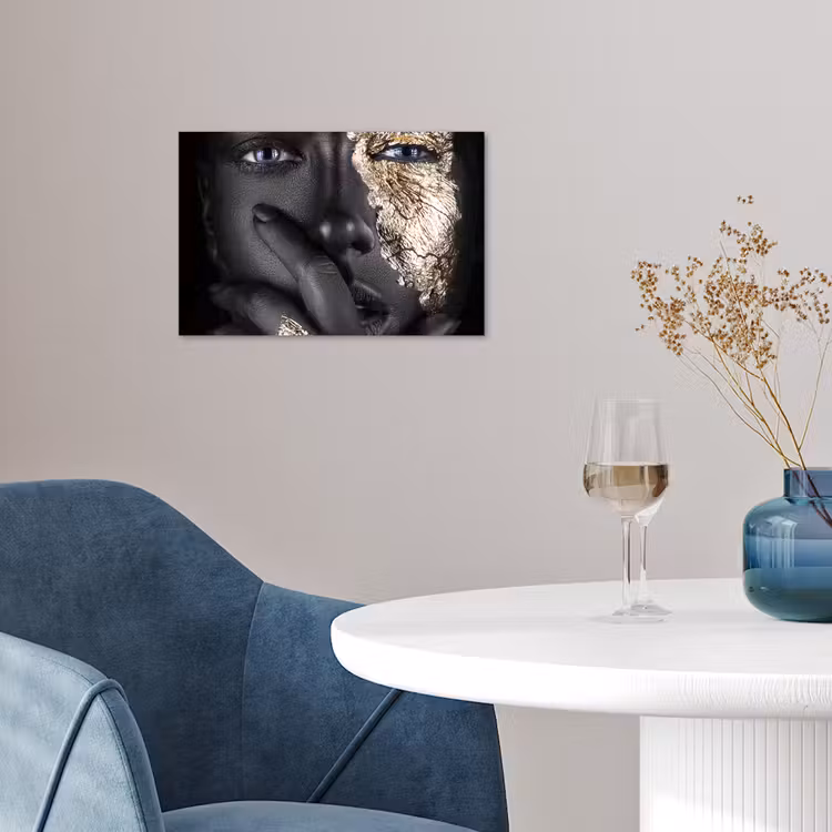 Poster - Vrouw - Goud - Zwart - Schmink - Luxe — 4