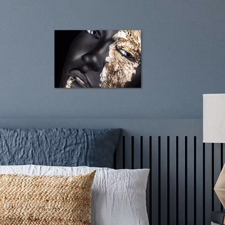 Poster - Vrouw - Goud - Zwart - Verf - Luxe — 3