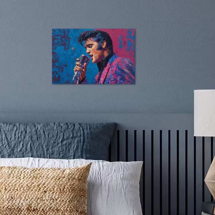 Poster - Zingende man - Glitterjas - Microfoon — 3