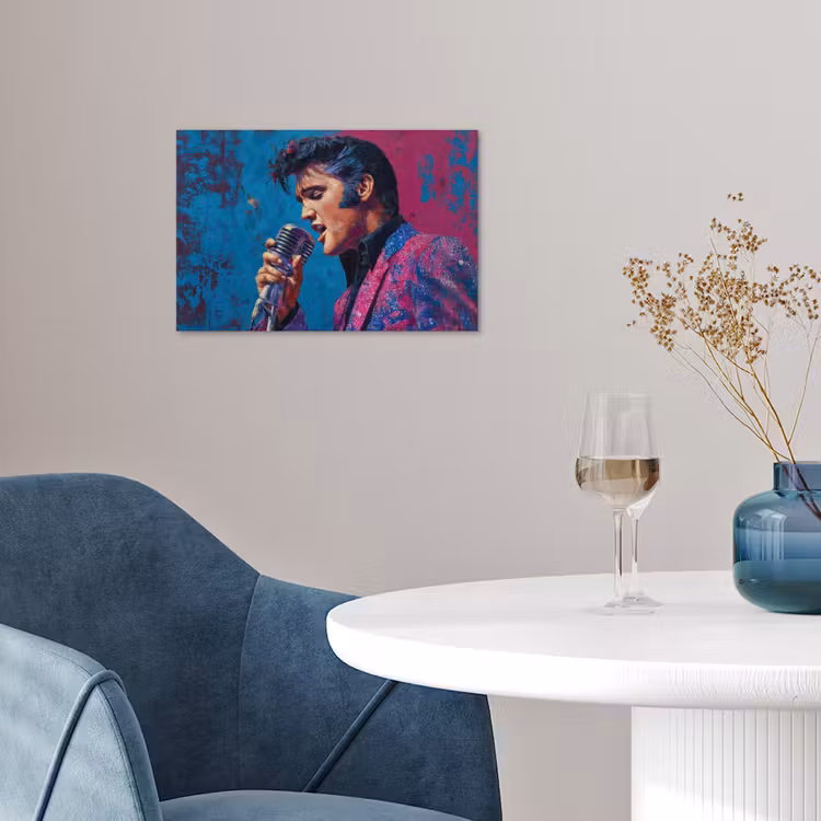 Poster - Zingende man - Glitterjas - Microfoon — 4