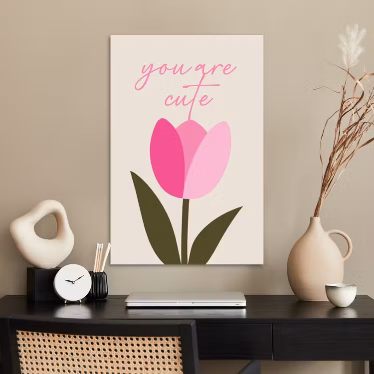 Poster - Tulp - Roze - Valentijn - Bloem — 2
