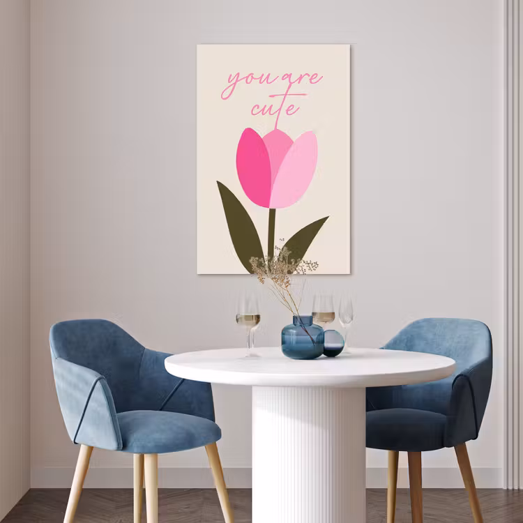 Poster - Tulp - Roze - Valentijn - Bloem — 4