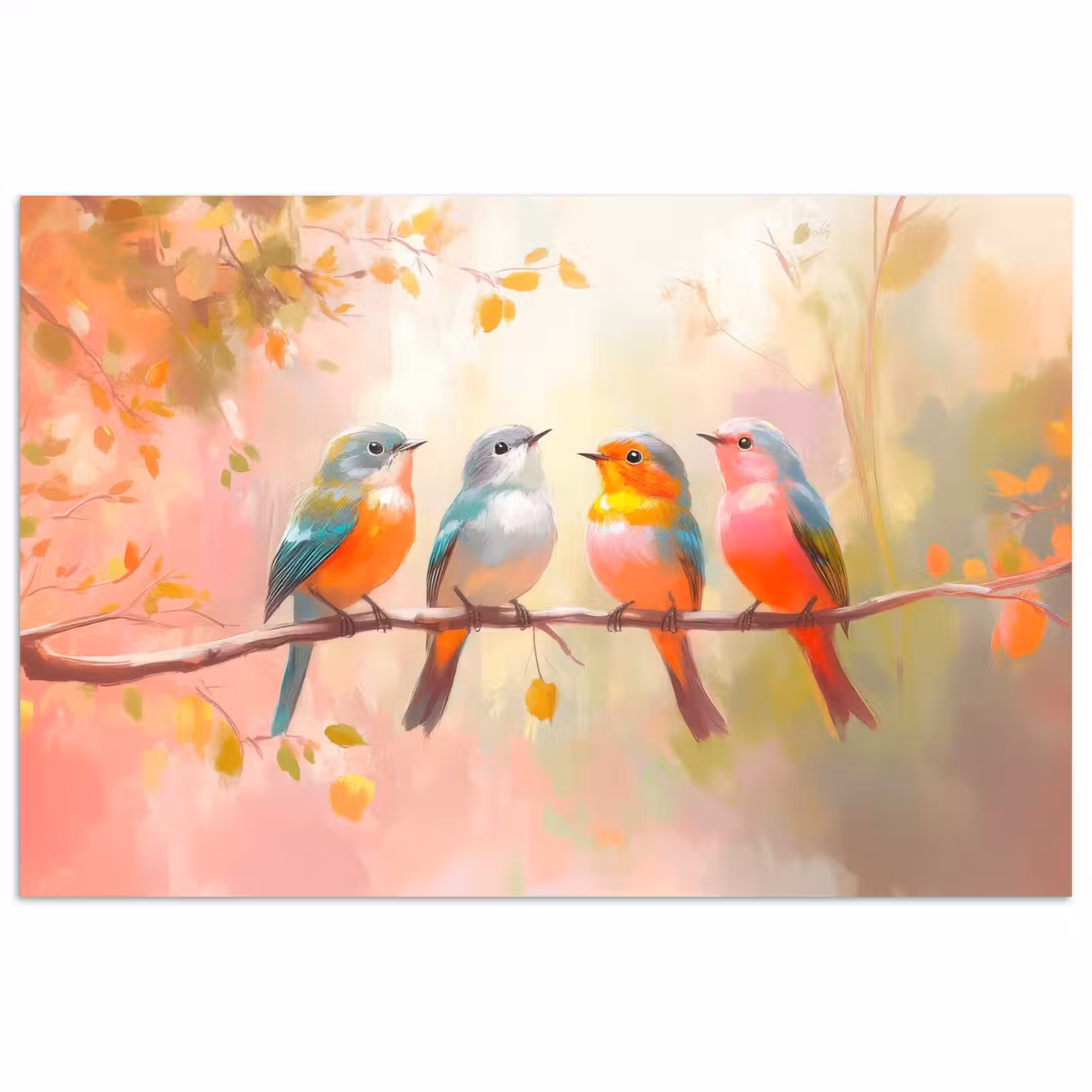 Poster - Vogels - Kleurrijk - Tak — 1