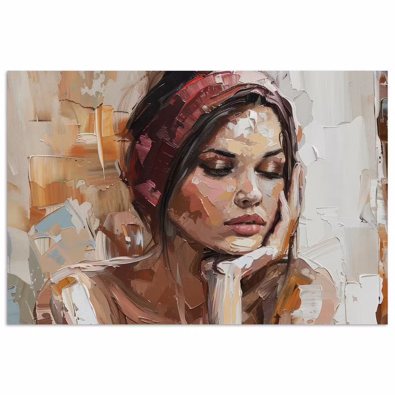 Poster - Vrouw - Verflook - Portret - Modern — 1