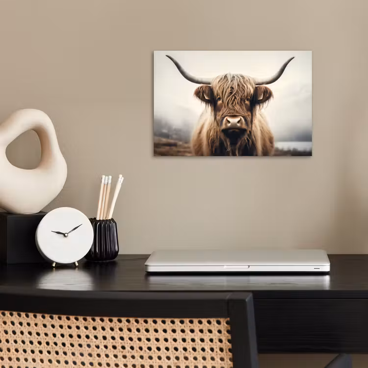 Poster - Schotse hooglander - Hoorns - Landschap — 2