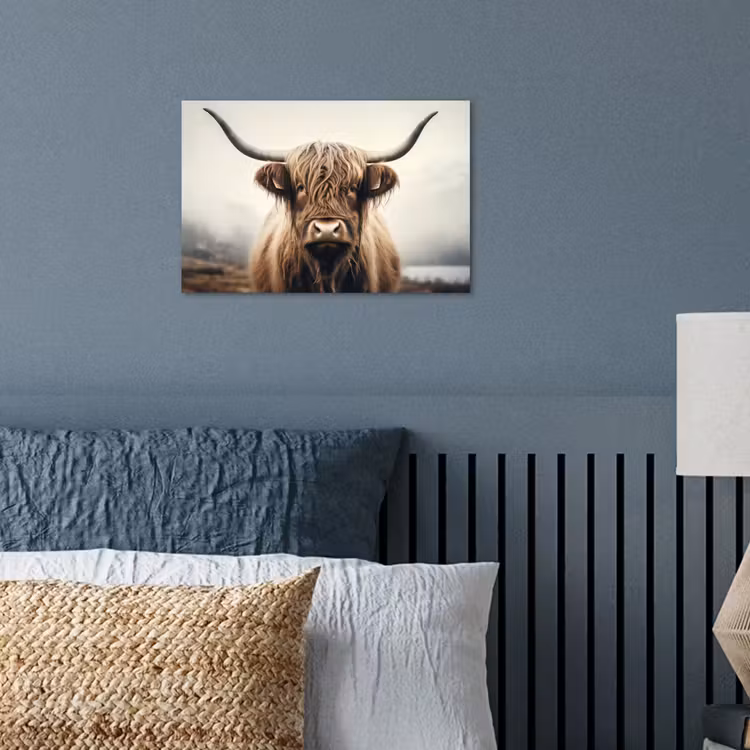 Poster - Schotse hooglander - Hoorns - Landschap — 3