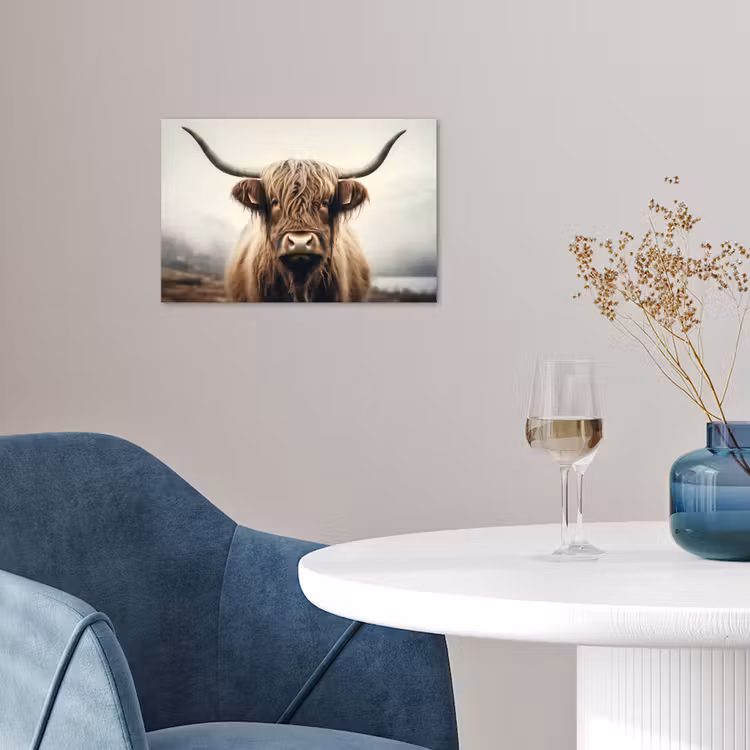 Poster - Schotse hooglander - Hoorns - Landschap — 4