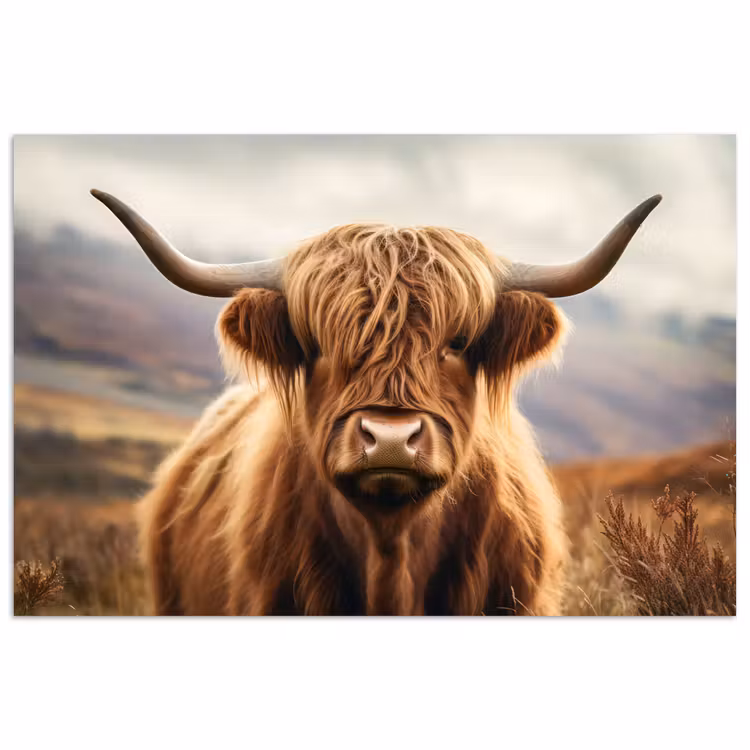 Poster - Schotse hooglander - Landschap - Dier — 1
