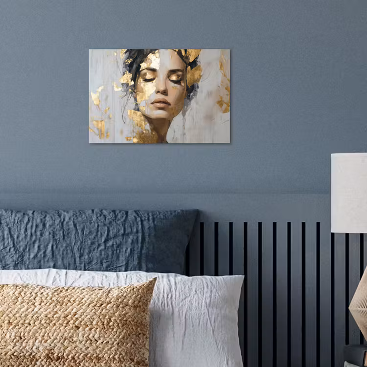 Poster - Sierlijk - Vrouw - Goud - Ogen — 3