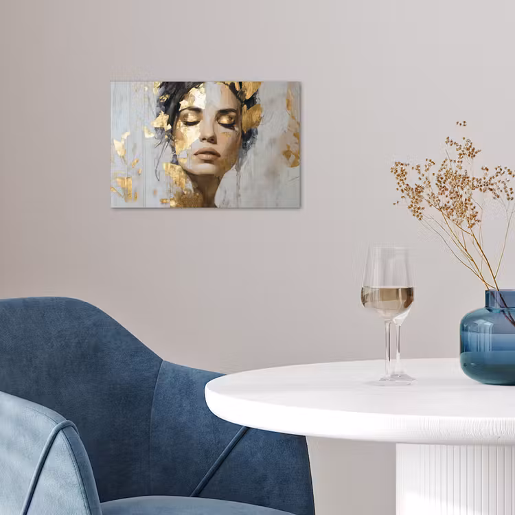 Poster - Sierlijk - Vrouw - Goud - Ogen — 4