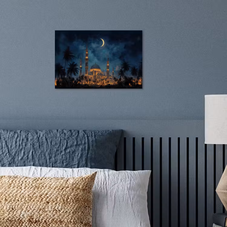 Poster - Sterrenhemel - Maan - Palmbomen - Moskee — 3