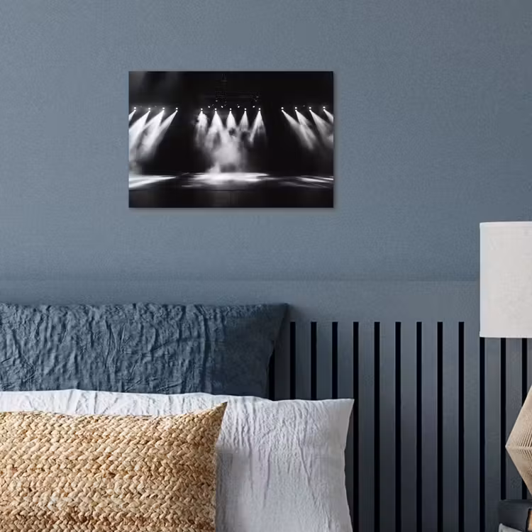Poster - Theaterzaal - Mist - Spotlights - Zwart — 3