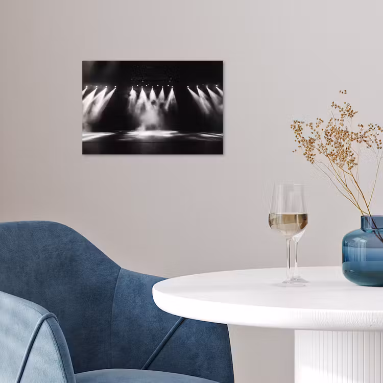 Poster - Theaterzaal - Mist - Spotlights - Zwart — 4