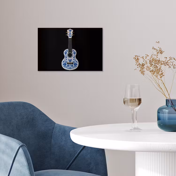 Poster - Ukelele - Delfts - Blauw - Muziek — 4