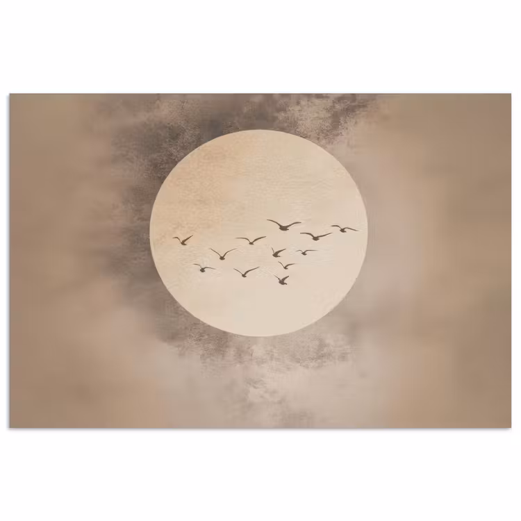 Poster - Vogel - Beige - Japandi — 1