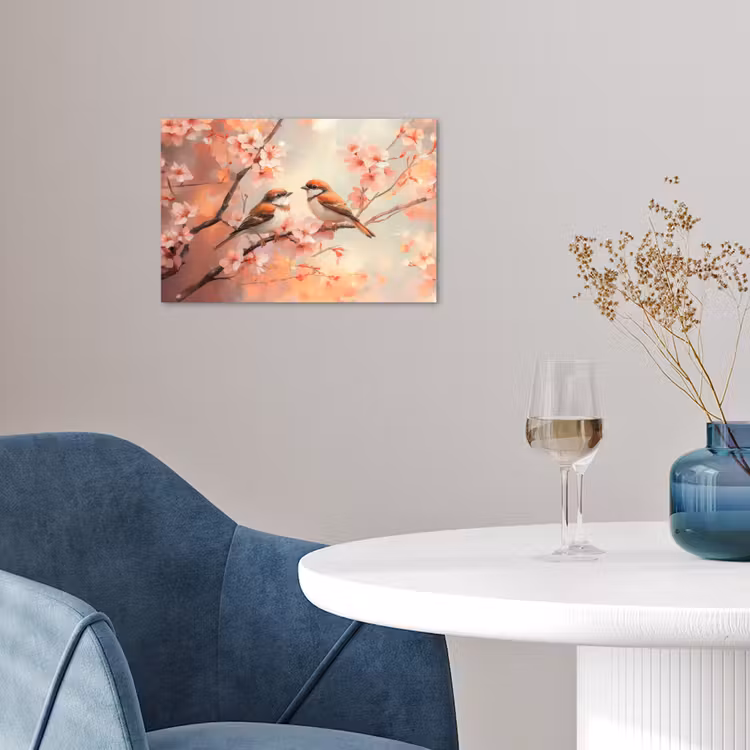 Poster - Vogels - Romantic - Bloesemtak — 4