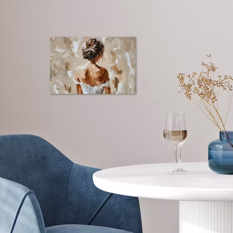 Poster - Vrouw - Verf - Abstract - Beige - Modern — 4