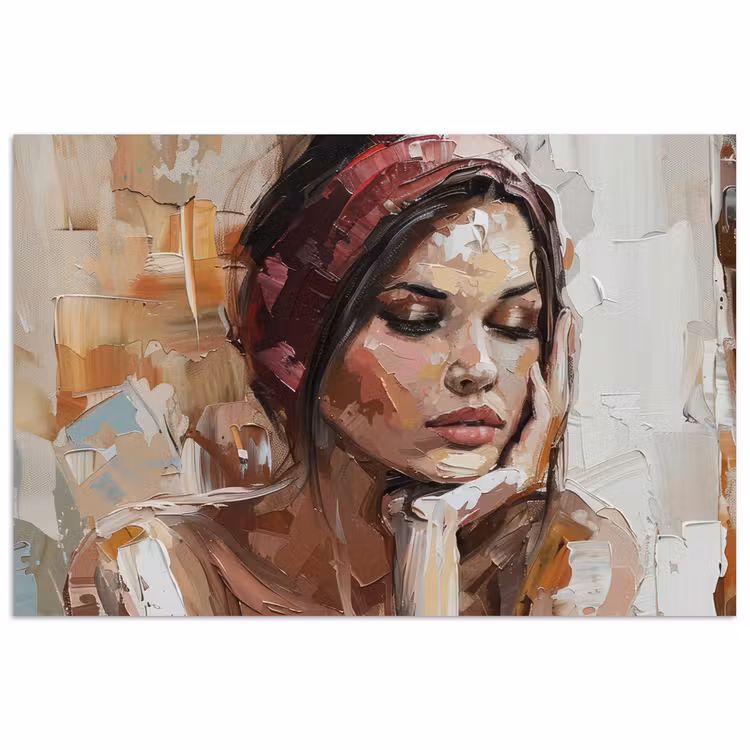 Poster - Vrouw - Verflook - Portret - Modern — 1