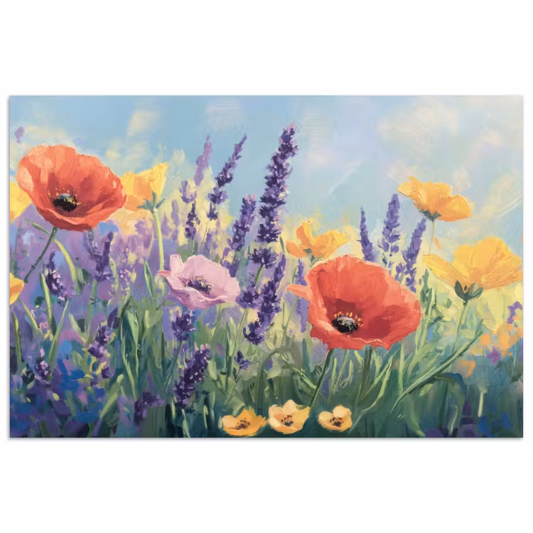 Poster - Weide - Bloemen - Kleurrijk — 1