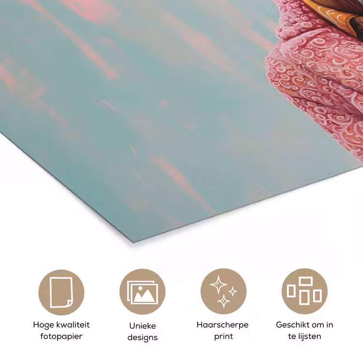 Poster - Zonnebril - Roze - Geit - Horen — 5