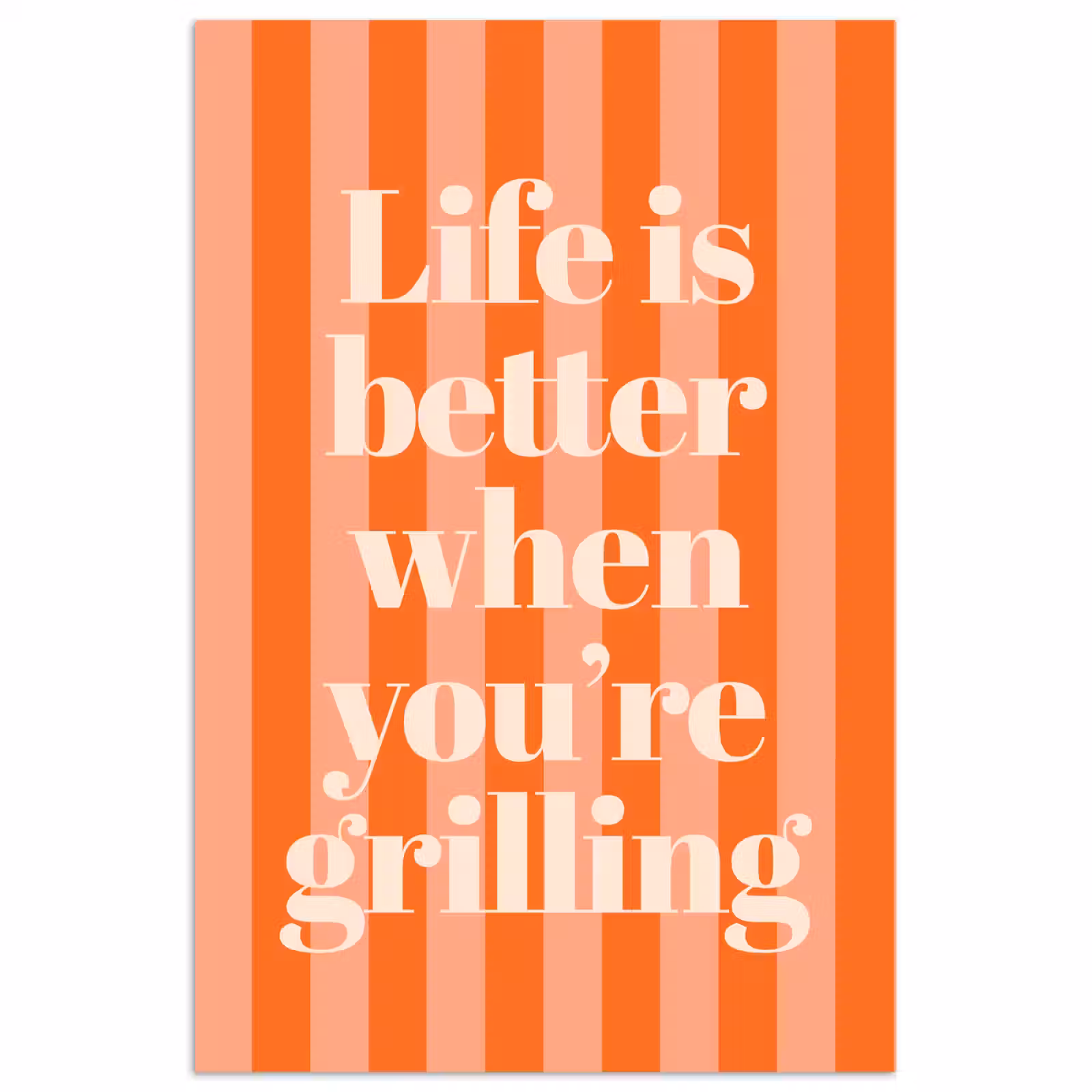 Poster - Tekst - Gestreept - Oranje - Zomer — 1