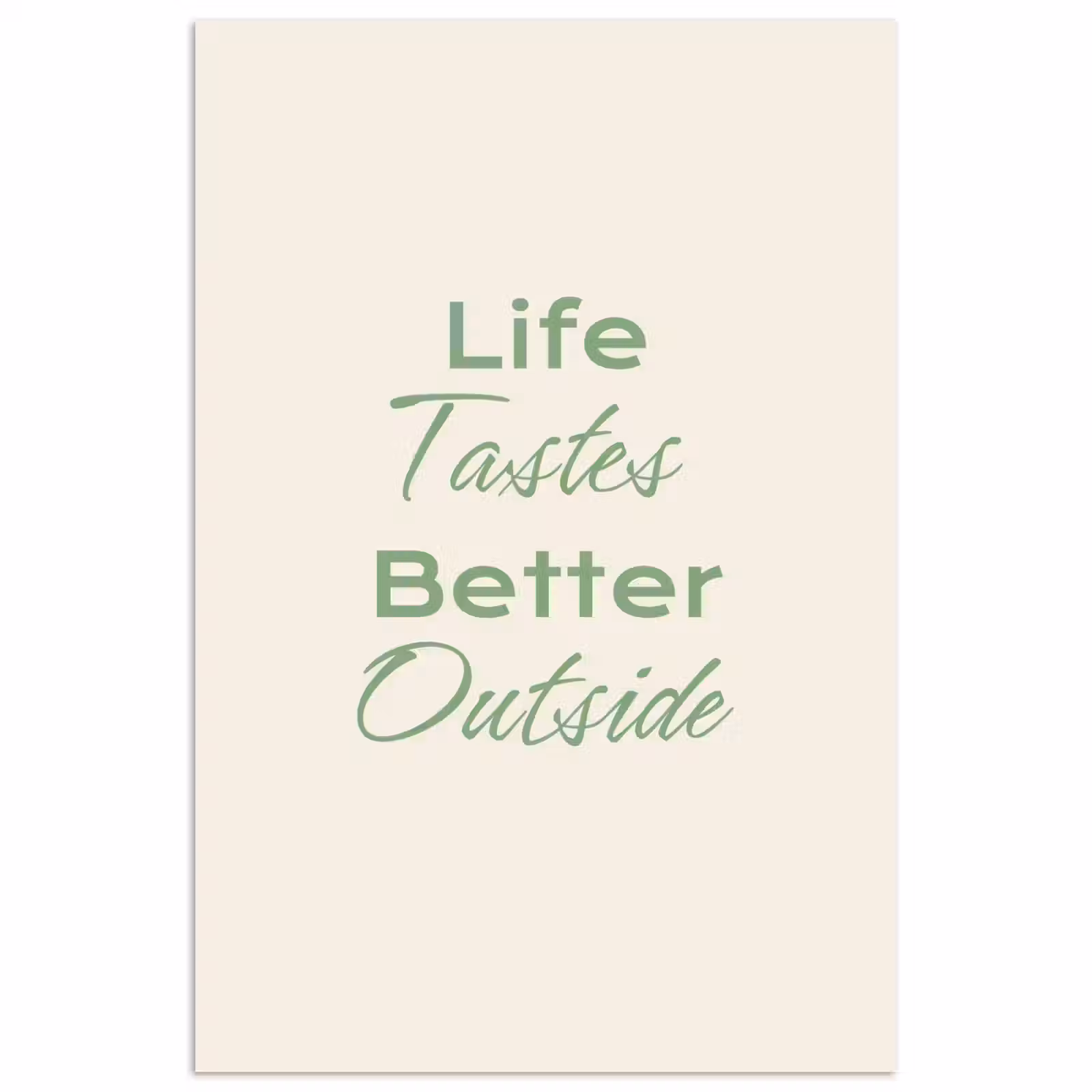 Poster - Tekst - Sierlijk - Letters - Groen — 1