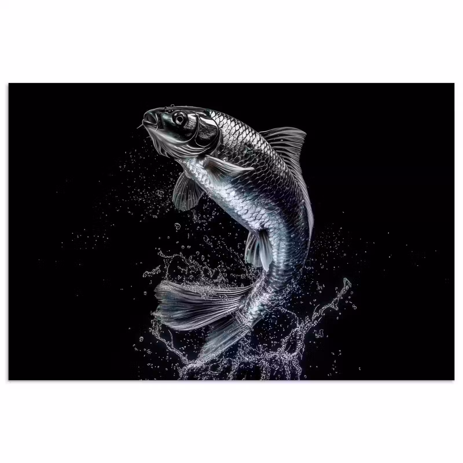Poster - Vis - Koi - Zwart - Water — 1
