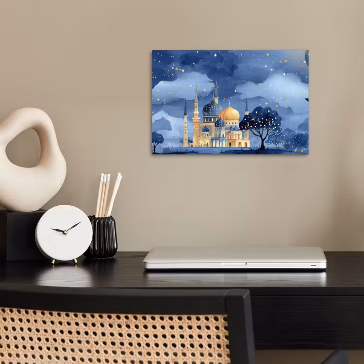 Poster - Sterrenhemel - Goud - Moskee — 2