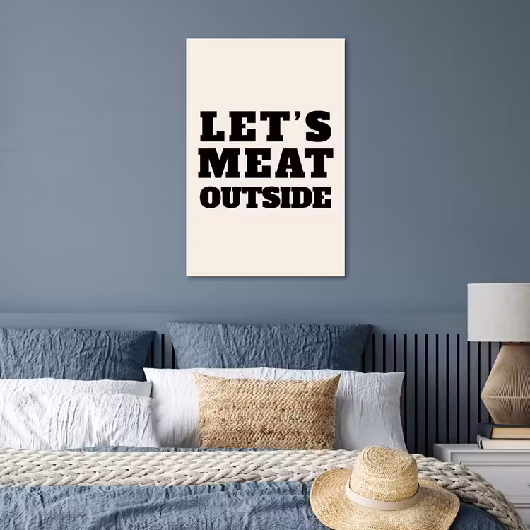 Poster - Tekst - Blokletters - Zwart - Vlees — 3