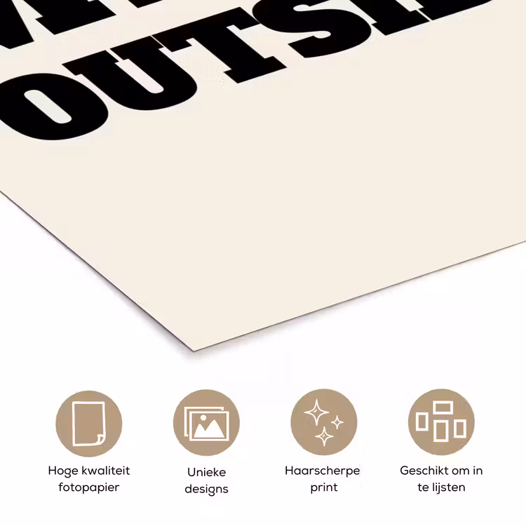 Poster - Tekst - Blokletters - Zwart - Vlees — 5