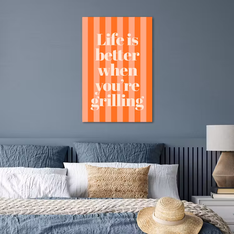 Poster - Tekst - Gestreept - Oranje - Zomer — 3