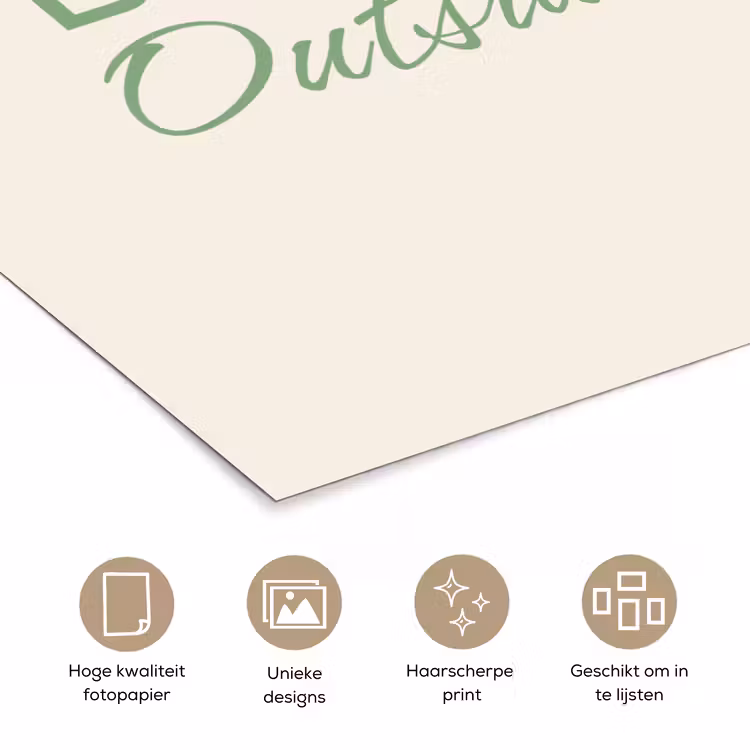 Poster - Tekst - Sierlijk - Letters - Groen — 5