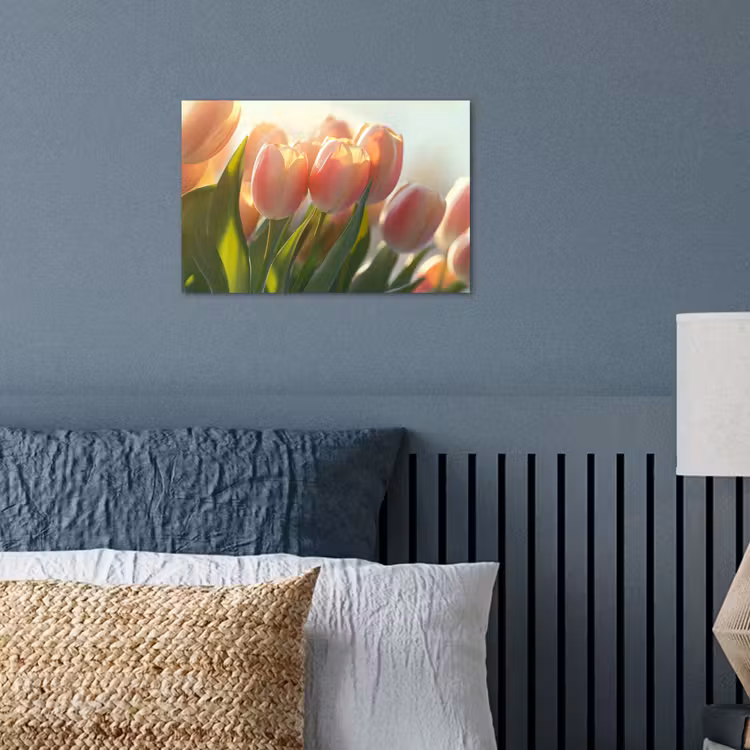 Poster - Tulpen - Roze - Zonnestralen — 3