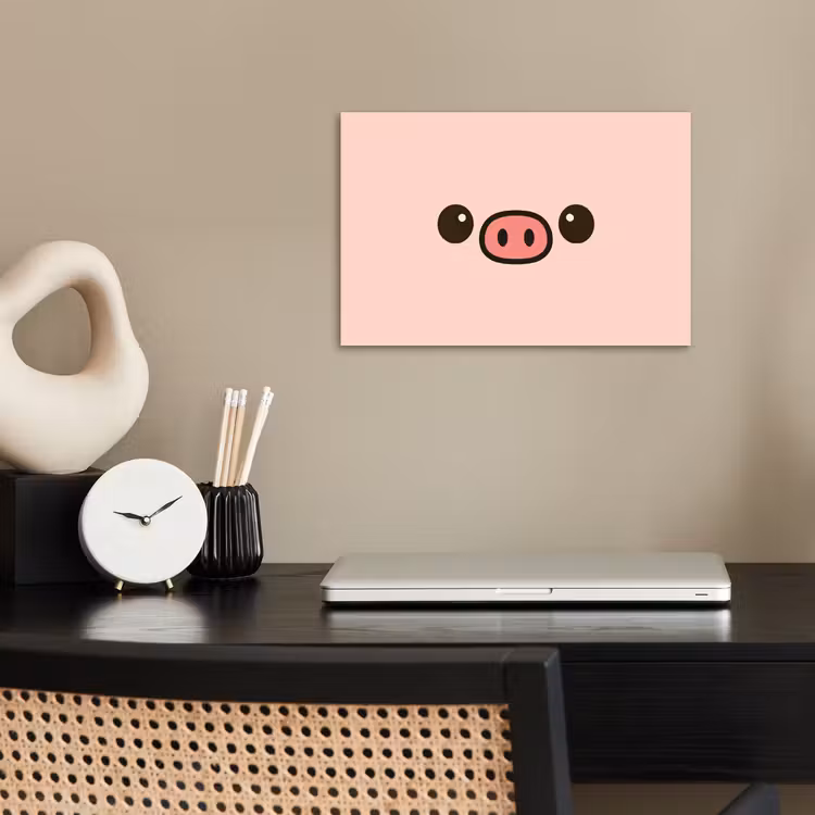 Poster - Varken - Roze - Minimalistisch — 2