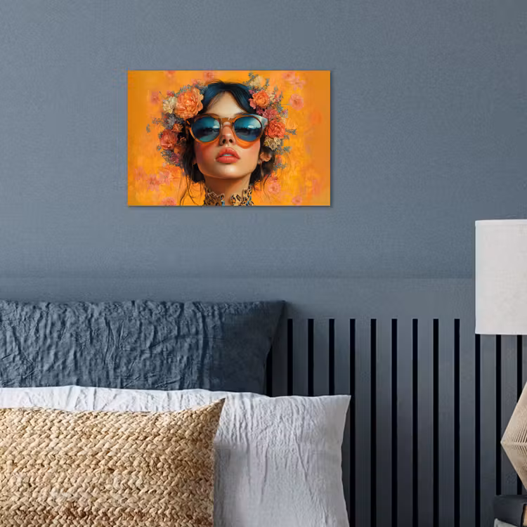 Poster - Vrouw - Bloemen - Aesthetic - Oranje — 3
