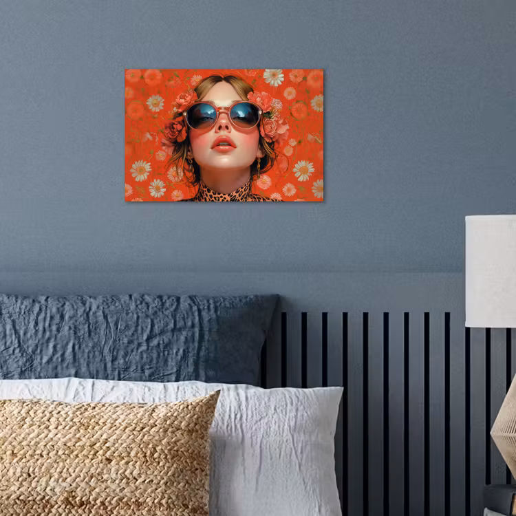 Poster - Vrouw - Kleurrijk - Dierenprint - Bloemen — 3