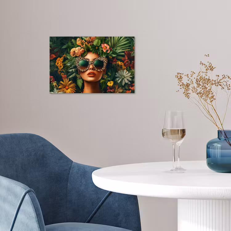 Poster - Vrouw - Panterprint - Jungle - Natuur - Luxe — 4