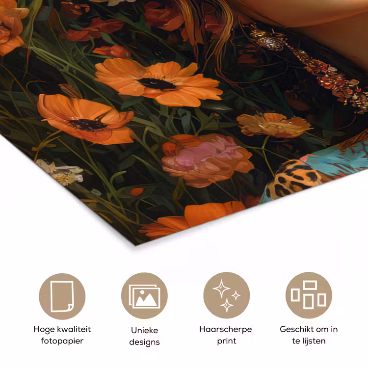 Poster - Vrouwen - Bloemen - Modern - Bril - Abstract — 5