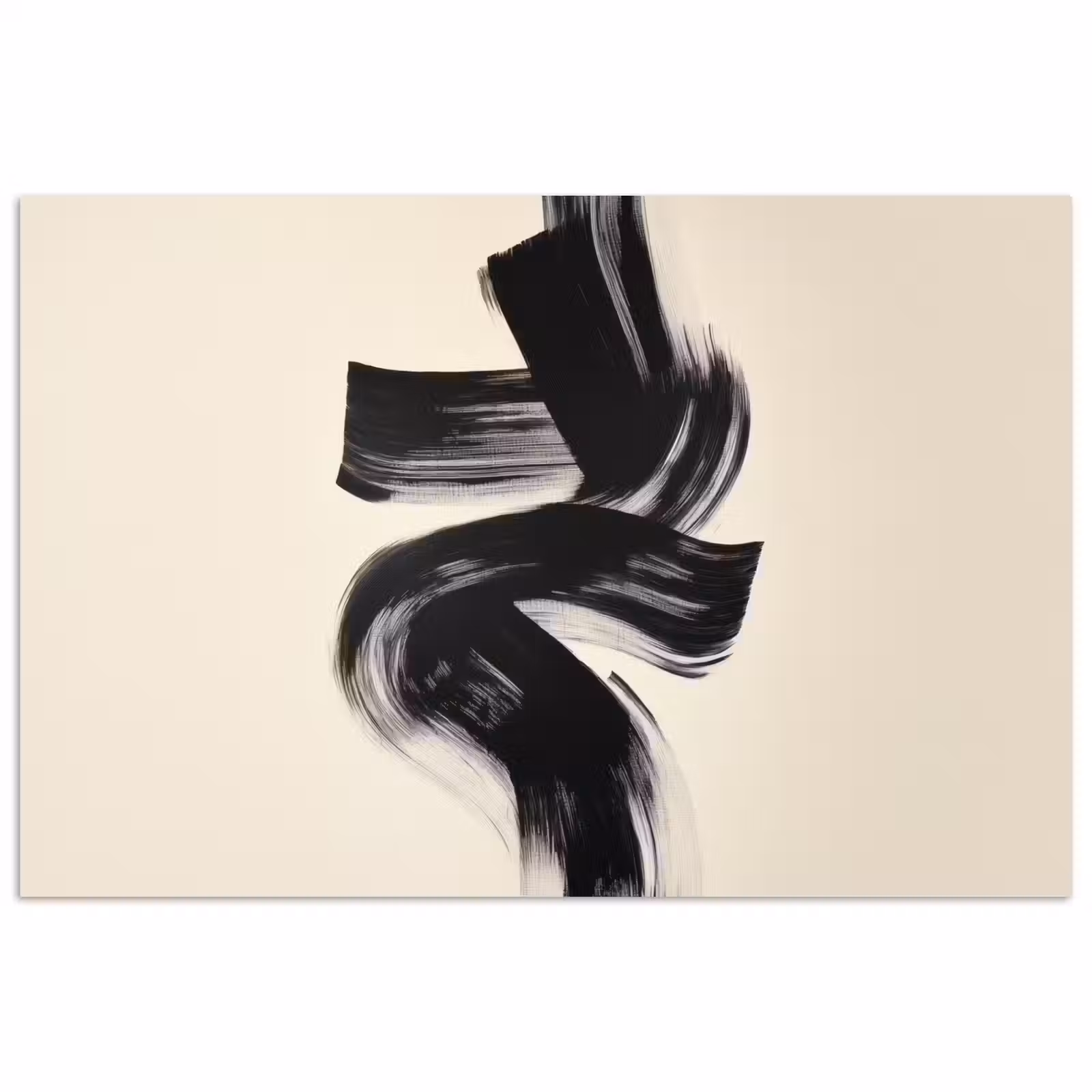 Poster - Strepen - Zwart - Abstract — 1
