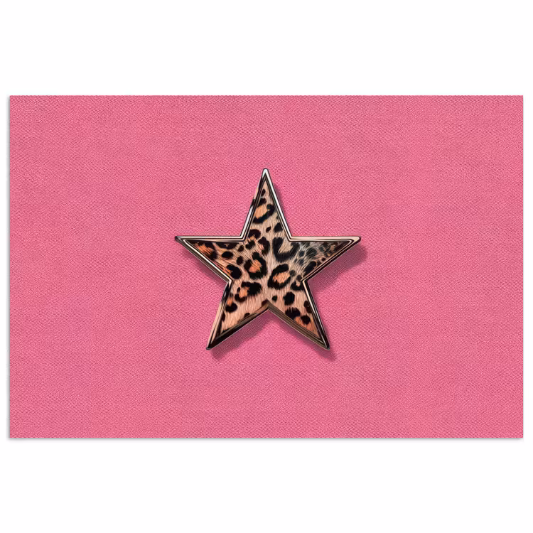 Poster - Ster - Luipaard - Print - Roze — 1