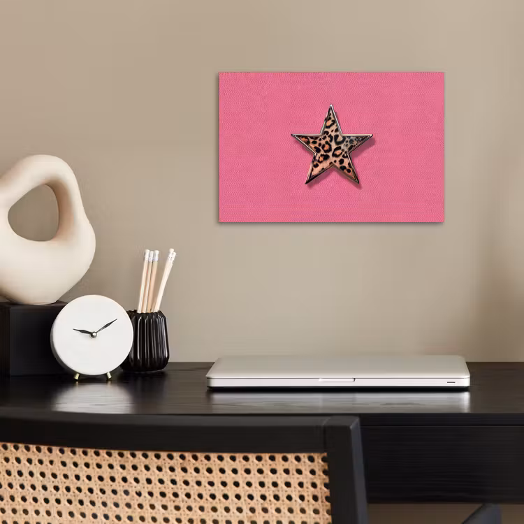 Poster - Ster - Luipaard - Print - Roze — 2