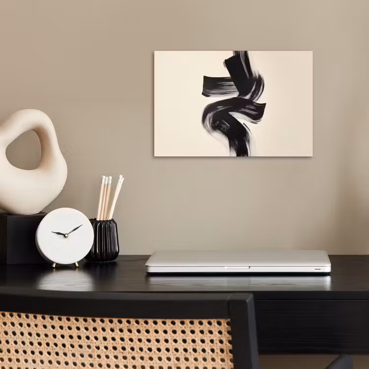 Poster - Strepen - Zwart - Abstract — 2